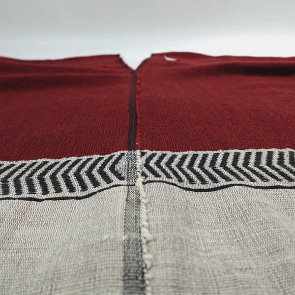 LEMLEM Poncho Sweater Rust Wool Woven Oversized Rach Southwestern Art to Wear - Picture 14 of 16